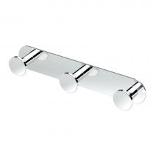 Gatco 1282 - Glamour All Modern Décor 11'' L Triple Robe Hook, Chrome