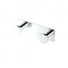 Gatco 1284 - Glam All Modern Décor 6.5'' L Double Robe Hook, Chrome