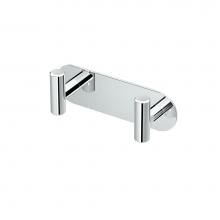 Gatco 1291 - Latitude, All Modern Décor Double Robe Hook, Chrome