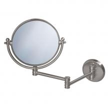Gatco 1408 - Swing Arm Wall Mirror, 7.5'' Dia., Satin Nickel