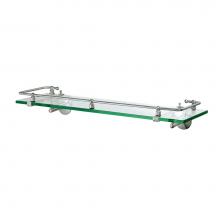 Gatco 1438C - Premier Gallery Railing Glass Shelf, Chrome