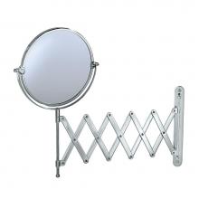 Gatco 1439C - Accordion Wall Mirror 7.5'' Dia., 3X Magnification, Chrome