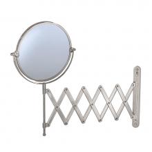 Gatco 1439SN - Accordion Wall Mirror 7.5'' Dia., 3X Magnification, Satin Nickel