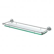 Gatco 1465 - Premier Railing Glass Shelf 20''L, Chrome