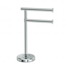Gatco 1472C - Countertop Finger Towel Stand, Chrome