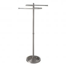 Gatco 1506 - Floor S-Style Towel Stand, Satin Nickel