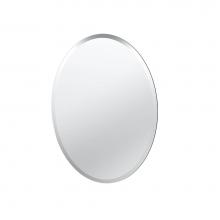 Gatco 1800 - Flush Mount EZ Hanging 26.5''H Frameless Oval Mirror