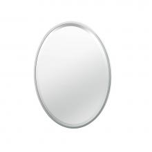 Gatco 1820 - Flush Mount EZ Hanging 27.5''H Framed Oval Mirror, Chrome