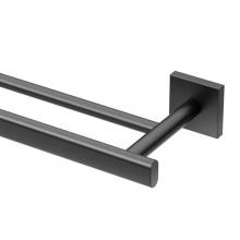 Gatco 4054MX - Elevate 24''L Double Towel Bar, Matte Black