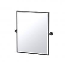 Gatco 4639MXFS - Glam 32.5''H Framed Rectangle Mirror, Matte Black
