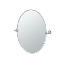 Gatco 4029 - Tavern 26.5''H Frameless Oval Mirror Satin Nickel