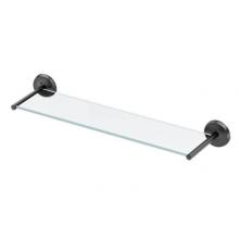 Gatco 5077MX - Designer II Vanity Glass Shelf, Matte Black