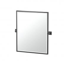 Gatco 4059XFSM - Elevate 25''H Framed Rectangle Mirror, Matte Black