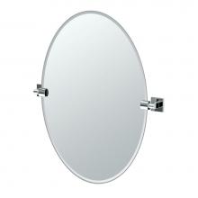 Gatco 4059 - Elevate 26.5''H Frameless Oval Mirror, Chrome