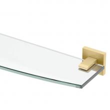 Gatco 4066 - Elevate Vanity Glass Shelf, Brushed Brass