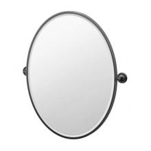 Gatco 5079XFLG - Designer II 33''H Framed Oval Mirror Matte Black