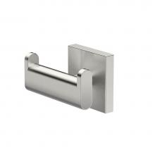 Gatco 4075A - Elevate Double Robe Hook, Satin Nickel
