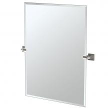 Gatco 4079S - Elevate 31.5''H Frameless Rectangle Mirror Satin Nickel