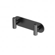 Gatco 1291MX - Latitude, All Modern Décor Double Robe Hook, Matte Black