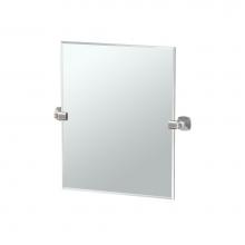 Gatco 4159SM - Jewel, 24''H Frameless Rectangular Mirror, Satin Nickel