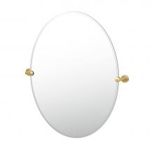 Gatco 4239LG - Latitude 32''H Frameless Oval Mirror Brushed Brass