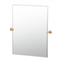 Gatco 4239S - Latitude 31.5''H Frameless Rectangle Mirror Brushed Brass