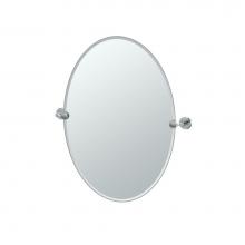 Gatco 4249 - Latitude 26.5''H Frameless Oval Mirror Chrome