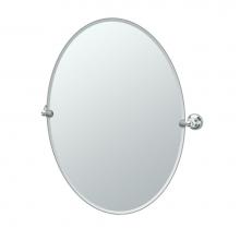 Gatco 4329LG - Tiara 32''H Frameless Oval Mirror, Chrome