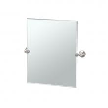 Gatco 4339SM - Tiara 24''H Frameless Rectangular Mirror, Satin Nickel