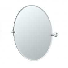 Gatco 4359LG - Charlotte 32''H Frameless Oval Mirror, Chrome