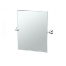 Gatco 4359SM - Charlotte 24''H Frameless Rectangular Mirror, Chrome