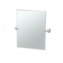 Gatco 4369SM - Charlotte 24''H Frameless Rectangular Mirror, Satin Nickel