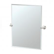 Gatco 4369S - Charlotte 31.5''H Frameless Rectangular Mirror, Satin Nickel