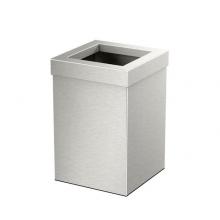 Gatco 1914 - Wastebasket Square 11.875''H, Satin Nickel