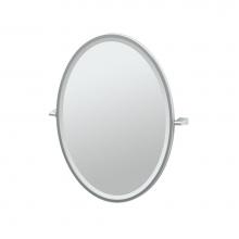 Gatco 4379F - Bleu 27.5''H Framed Oval Mirror Chrome