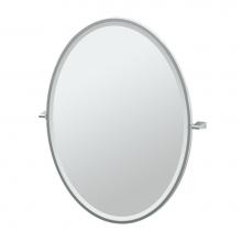 Gatco 4379FLG - Bleu 33''H Framed Oval Mirror Chrome