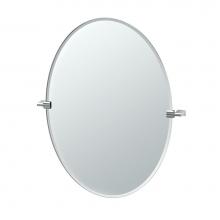Gatco 4379LG - Bleu 32''H Frameless Oval Mirror, Chrome