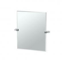 Gatco 4379SM - Bleu 24''H Frameless Rectangle Mirror, Chrome