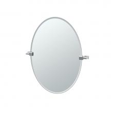 Gatco 4379 - Bleu 26.5''H Frameless Oval Mirror, Chrome
