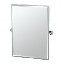 Gatco 4419FS - Cafe 32.5''H Framed Rectangle Mirror, Chrome