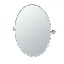 Gatco 4419LG - Cafe 32''H Frameless Oval Mirror, Chrome