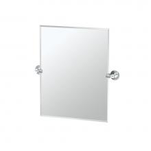 Gatco 4419SM - Cafe 24''H Frameless Rectangle Mirror, Chrome