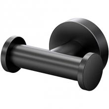 Gatco 4635AMX - Glam Double Robe Hook, Matte Black