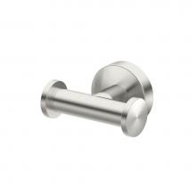 Gatco 4645A - Glam Double Robe Hook, Satin Nickel
