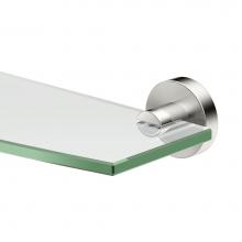 Gatco 4646 - Glam Vanity Glass Shelf, Satin Nickel