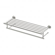Gatco 4647 - Glam 24''L Minimalist Towel Rack, Satin Nickel