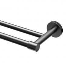 Gatco 4664MX - Reveal 24'' Double Towel Bar, Matte Black