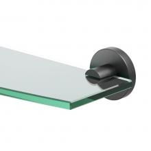 Gatco 4666MX - Reveal Vanity Glass Shelf, Matte Black