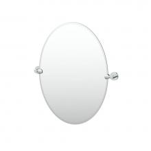 Gatco 4669 - Reveal 26.5''H Frameless Oval Mirror, Chrome