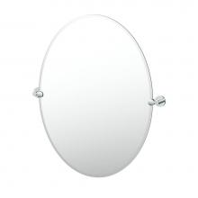 Gatco 4669LG - Reveal 32''H Frameless Oval Mirror, Chrome